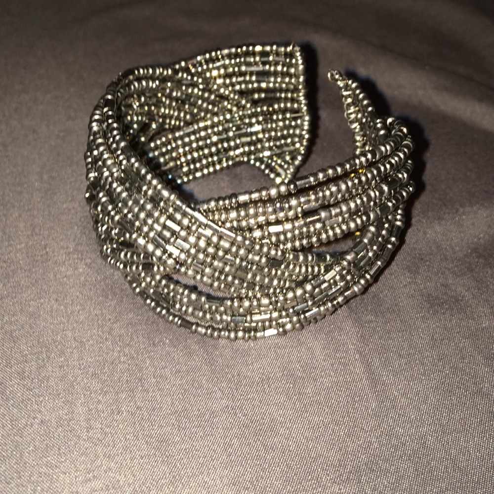 Silver Beaded Bracelet